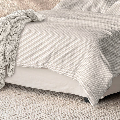 Irisette Seersucker Bettwäsche Easy 8659-80 Waffeloptik natur 135x200