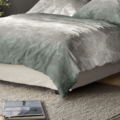 Irisette Biber Bettwäsche Koala 8661-30 Paisley Federn Grau 135x200