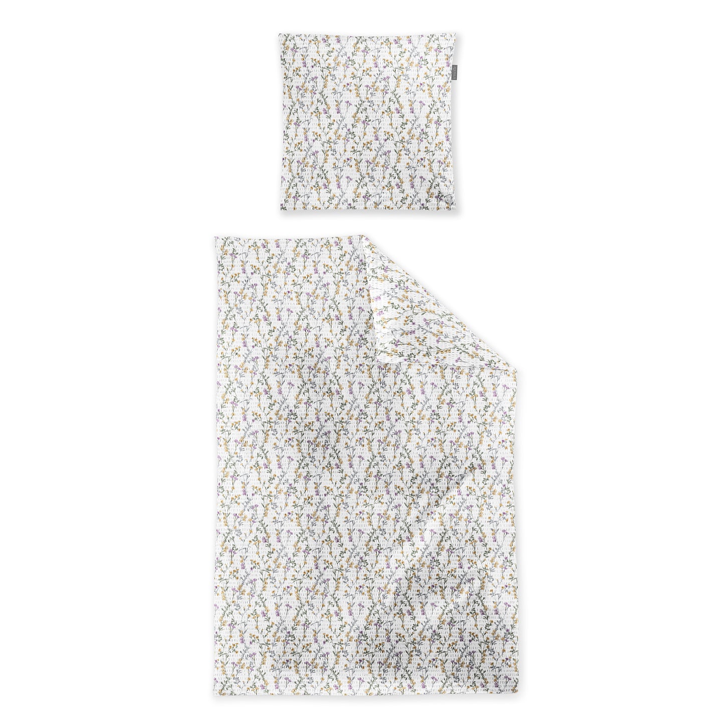 Irisette Seersucker Bettwäsche Easy 8665-40 Blumenwiese gelb 135x200