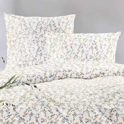 Irisette Seersucker Bettwäsche Easy 8665-40 Blumenwiese gelb 135x200