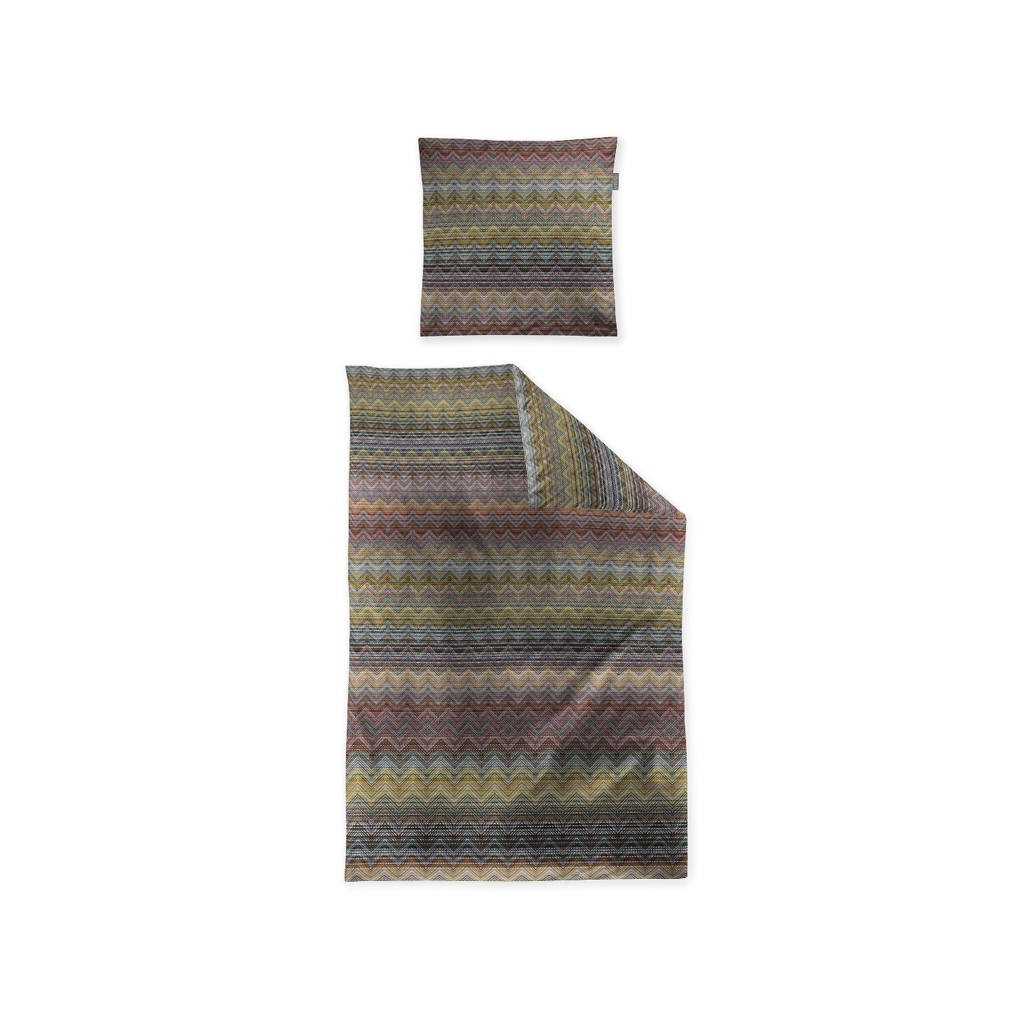 Irisette Mako Satin Bettwäsche Wave 8671-90 Multi Zick Zack 135x200