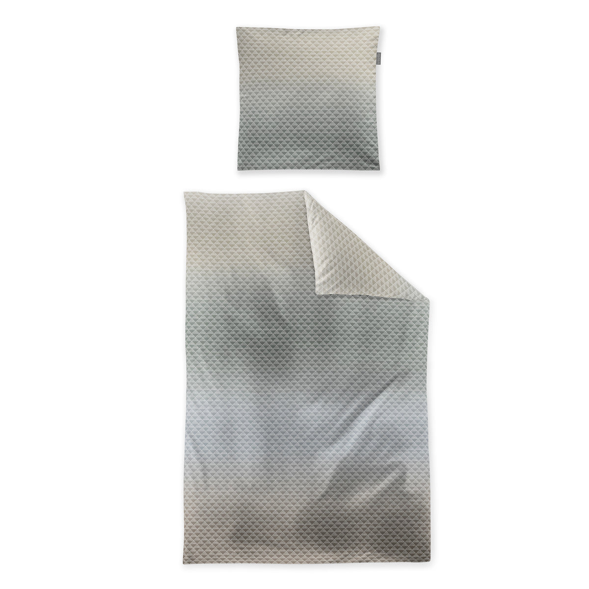Irisette Biber Bettwäsche Meran 8684-30 geometrisch jade sand  135x200