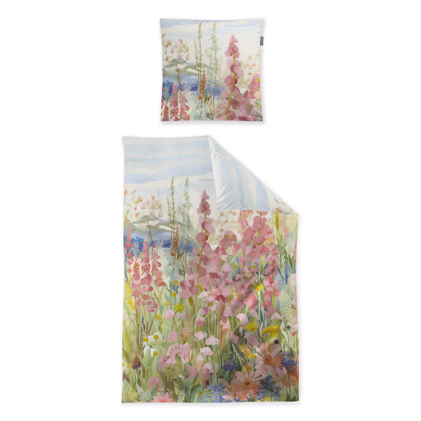 Irisette Mako Satin Bettwäsche Wave 8689-90 Blumenlandschaft 135x200