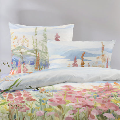 Irisette Mako Satin Bettwäsche Wave 8689-90 Blumenlandschaft 135x200