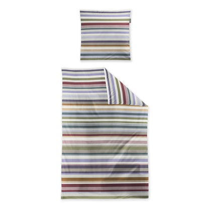 Irisette Mako Satin Bettwäsche Wave 8690-90 Streifen Bunt 135x200