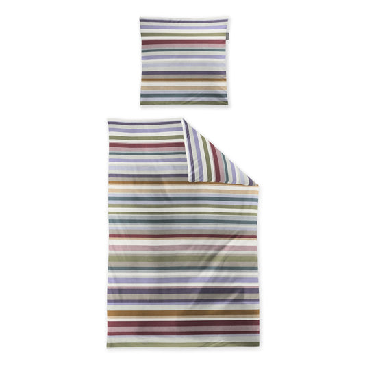 Irisette Mako Satin Bettwäsche Wave 8690-90 Streifen Bunt 135x200