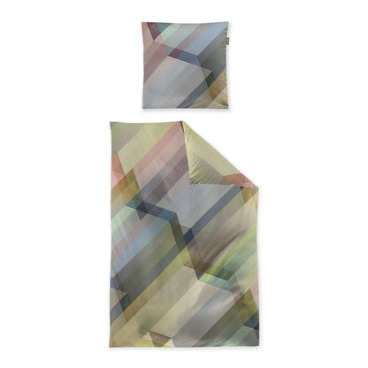 Irisette Mako Satin Bettwäsche Wave 8691-90 Geometrisch Bunt 135x200