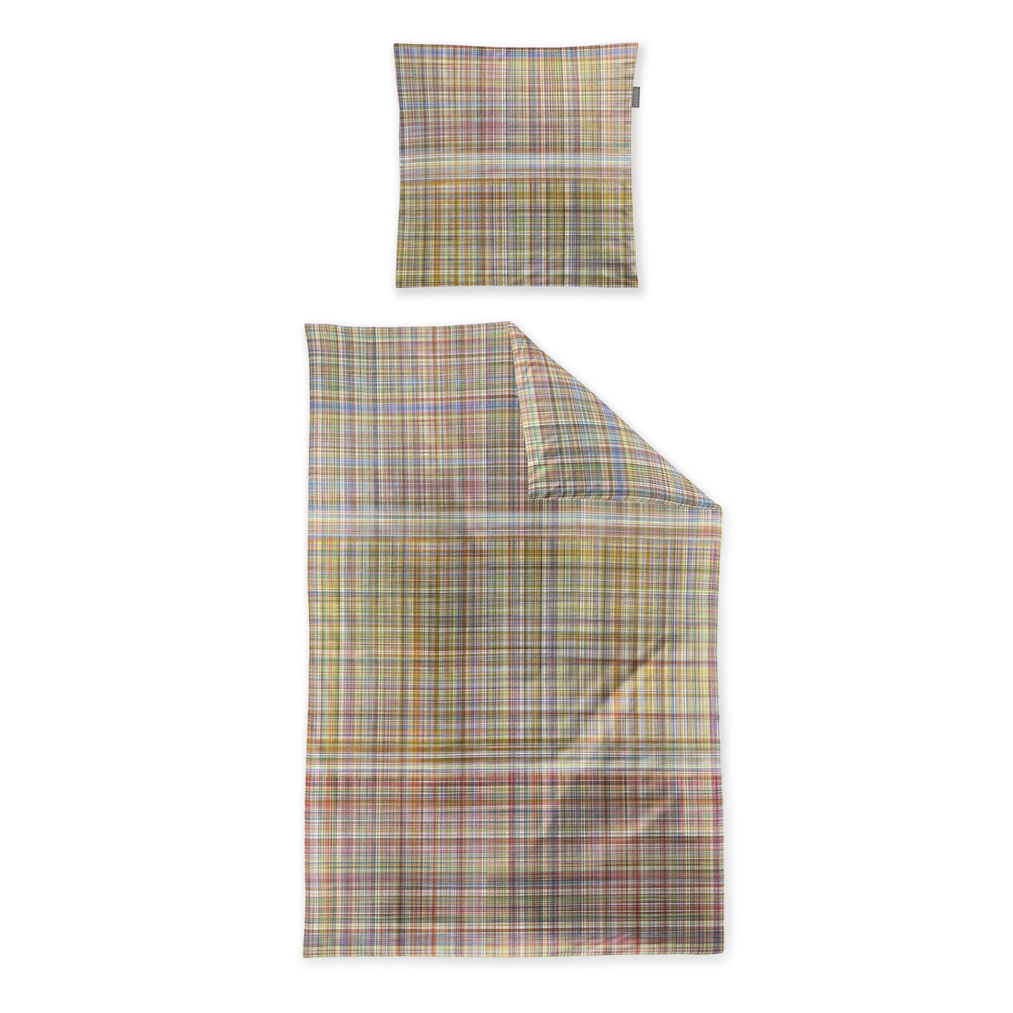 Irisette Mako Satin Bettwäsche Wave 8693-90 Kariert Bunt 135x200