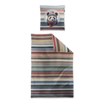 Irisette Flausch Cotton Bettwäsche Zobel 8705-90 Panda bunt 135x200