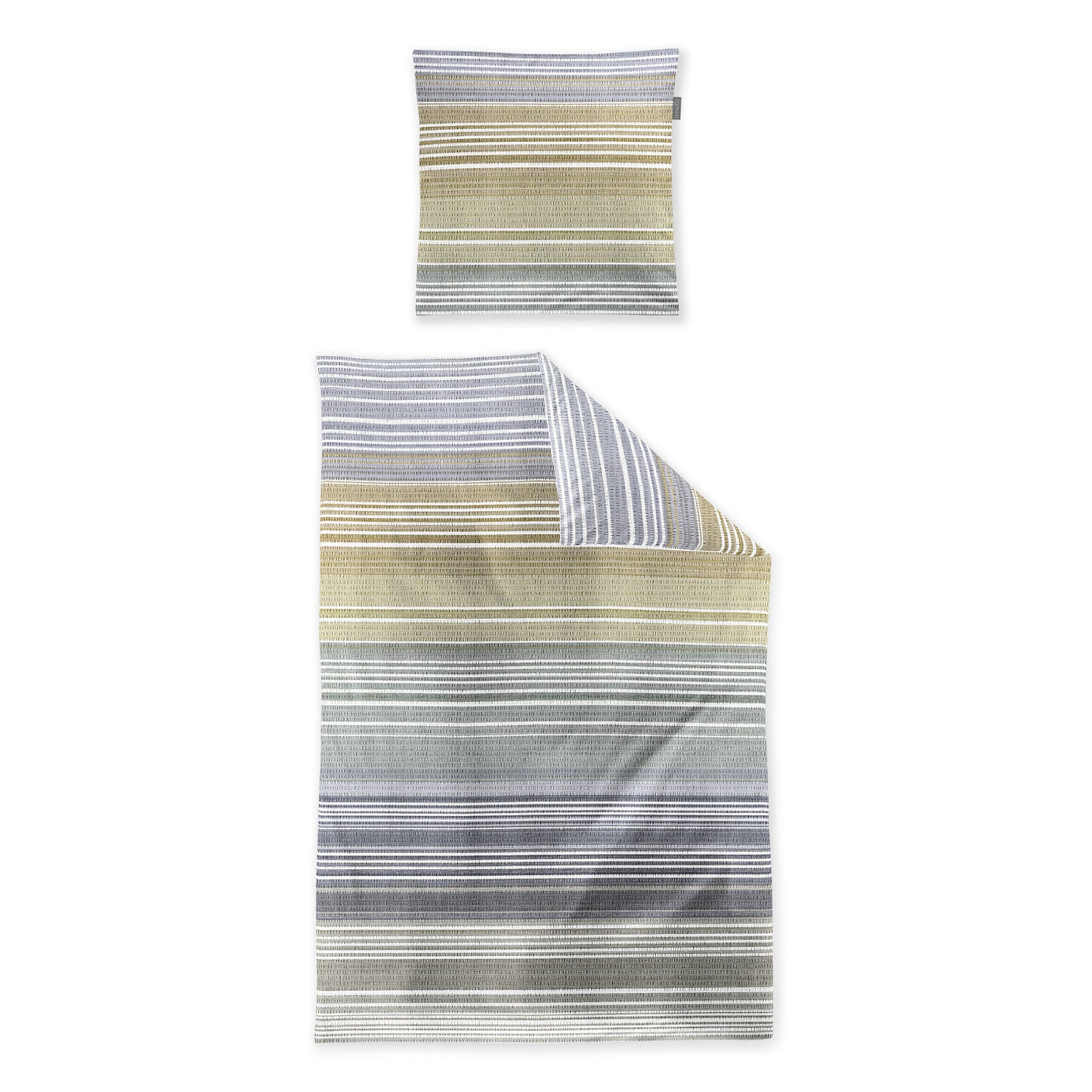 Irisette Seersucker Bettwäsche Easy 8706-20 Streifen blau grau 135x200