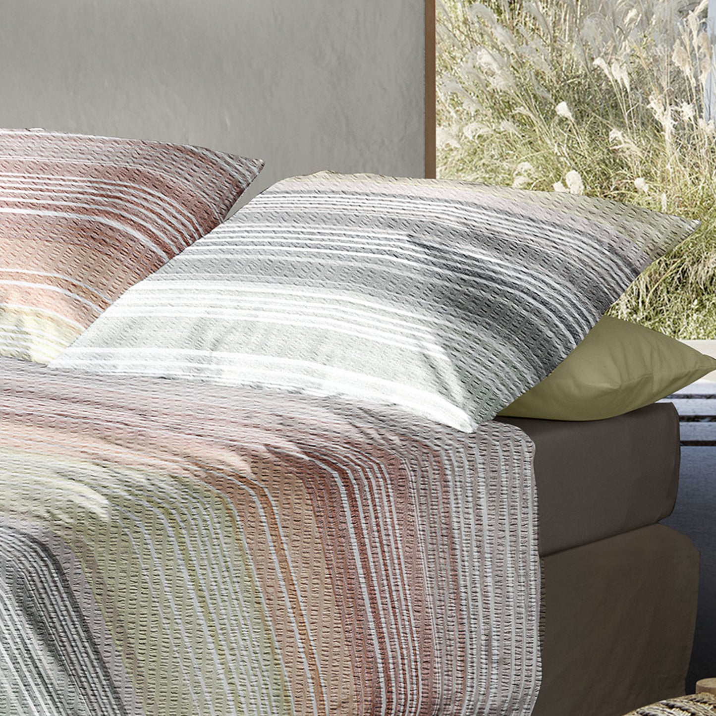 Irisette Seersucker Bettwäsche Easy 8706-90 Streifen bunt 135x200