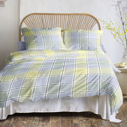 Irisette Seersucker Bettwäsche Easy 8715-20 Kariert blau grau 135x200