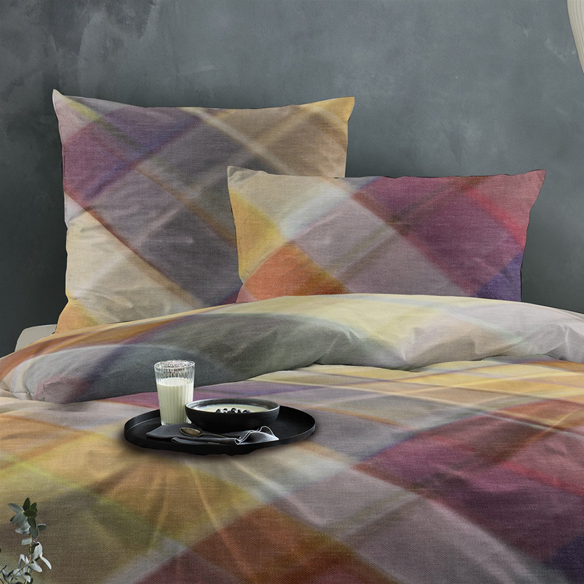 Irisette Flausch Cotton Bettwäsche Zobel 8731-90 Kariert bunt 135x200