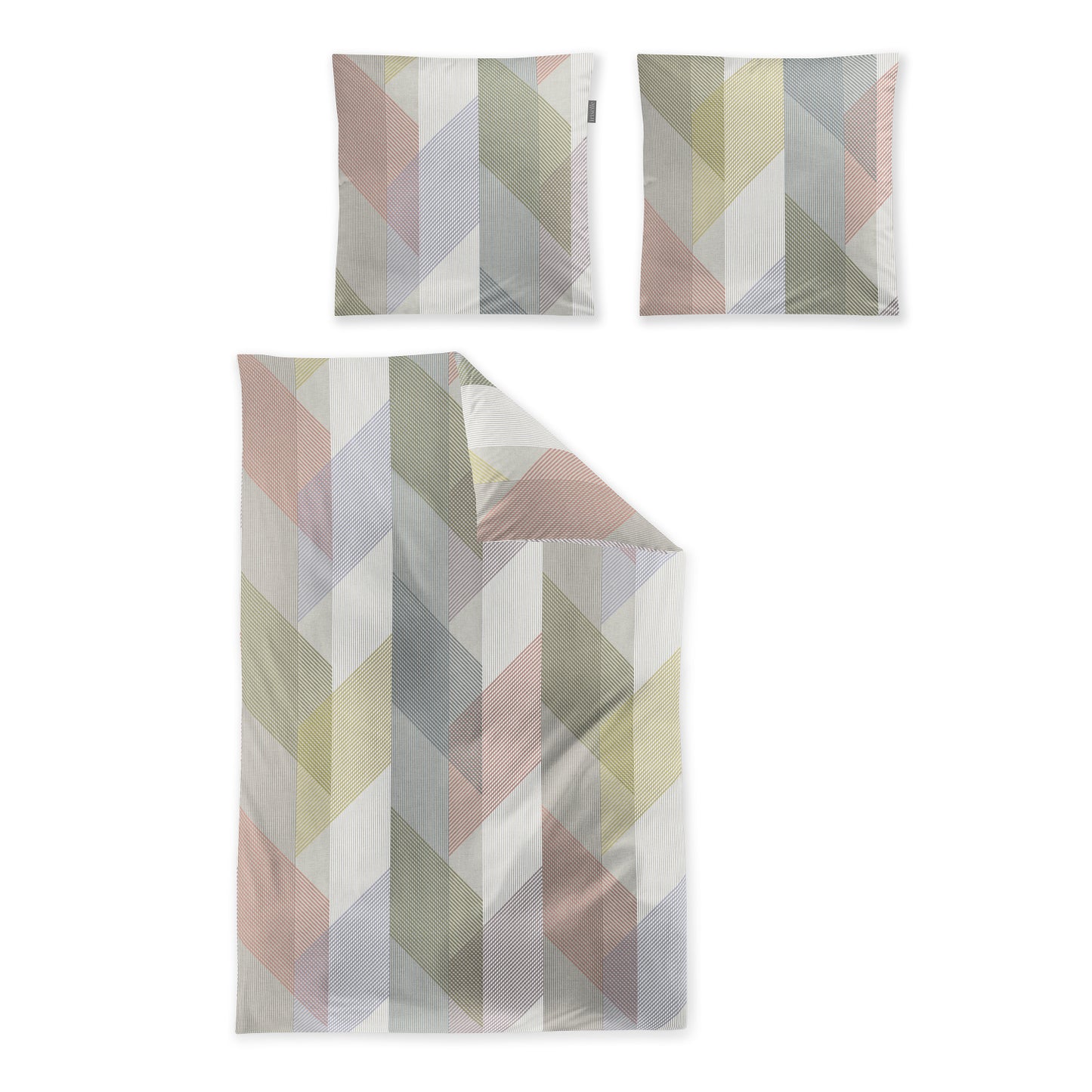 Irisette Mako Satin Bettwäsche Wave 8739-90 Streifen Bunt 135x200