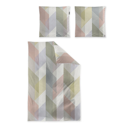 Irisette Mako Satin Bettwäsche Wave 8739-90 Streifen Bunt 135x200