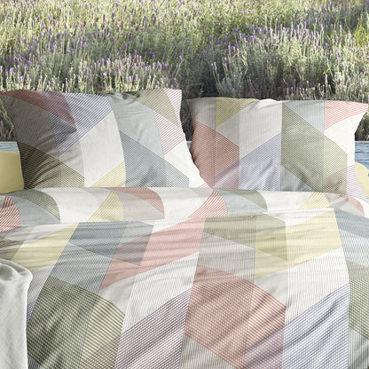 Irisette Mako Satin Bettwäsche Wave 8739-90 Streifen Bunt 135x200
