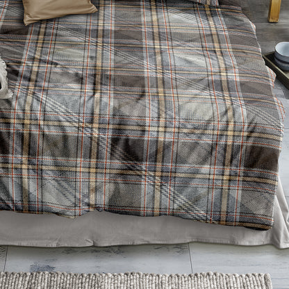 Irisette Mako Satin Bettwäsche Wave 8770-90 Kariert multi grau 135x200