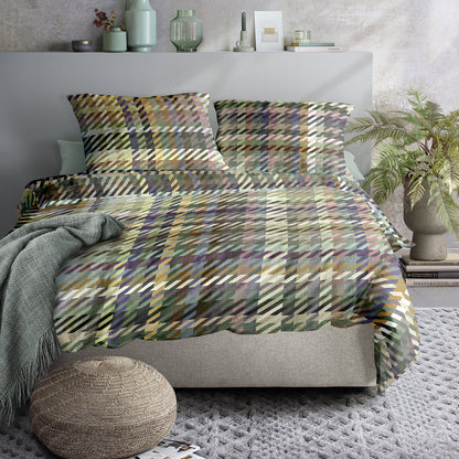 Irisette Flausch Cotton Bettwäsche Zobel 8785-90 Kariert bunt 135x200