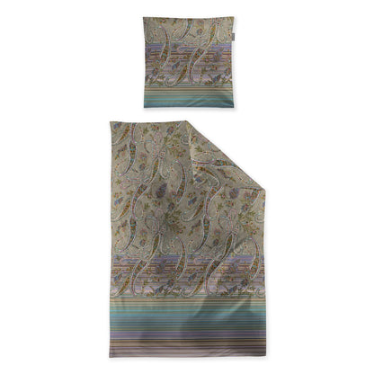 Irisette Mako Satin Bettwäsche Wave 8794-90 Paisley Streifen 135x200