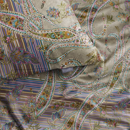 4 tlg. Irisette Mako Satin Bettwäsche Wave 8794-90 Paisley 135x200