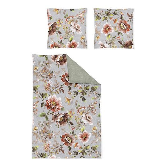 Irisette Flausch Cotton Bettwäsche Zobel 8854-90 Blumen Natur 135x200