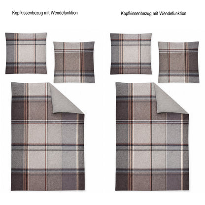 4 tlg. Irisette Flausch Cotton Bettwäsche Zobel 8877-80 135x200