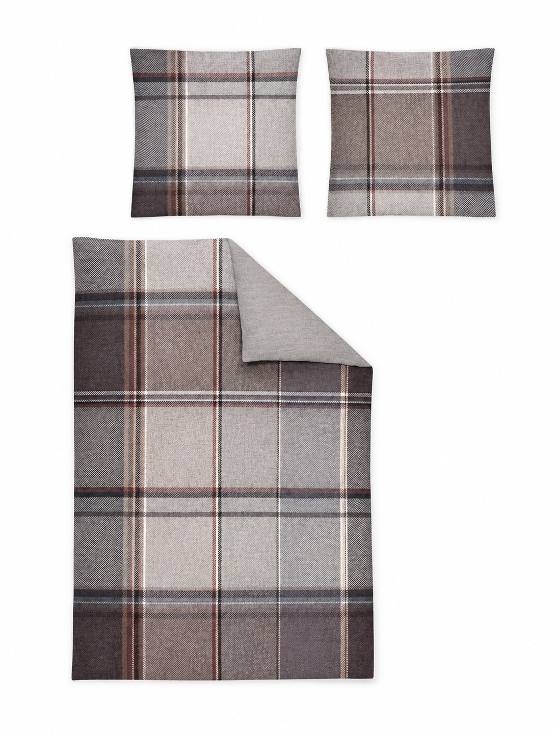 Irisette Flausch Cotton Bettwäsche Zobel 8877-80 kariert 135x200
