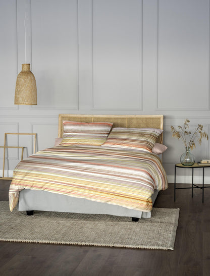 Irisette Mako Satin Bettwäsche Magic 8884-50 Streifen Natur 135x200