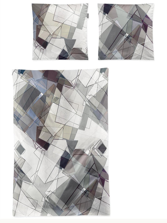 Irisette Mako Satin Bettwäsche Wave 8889-80 geometrisch bunt 135x200