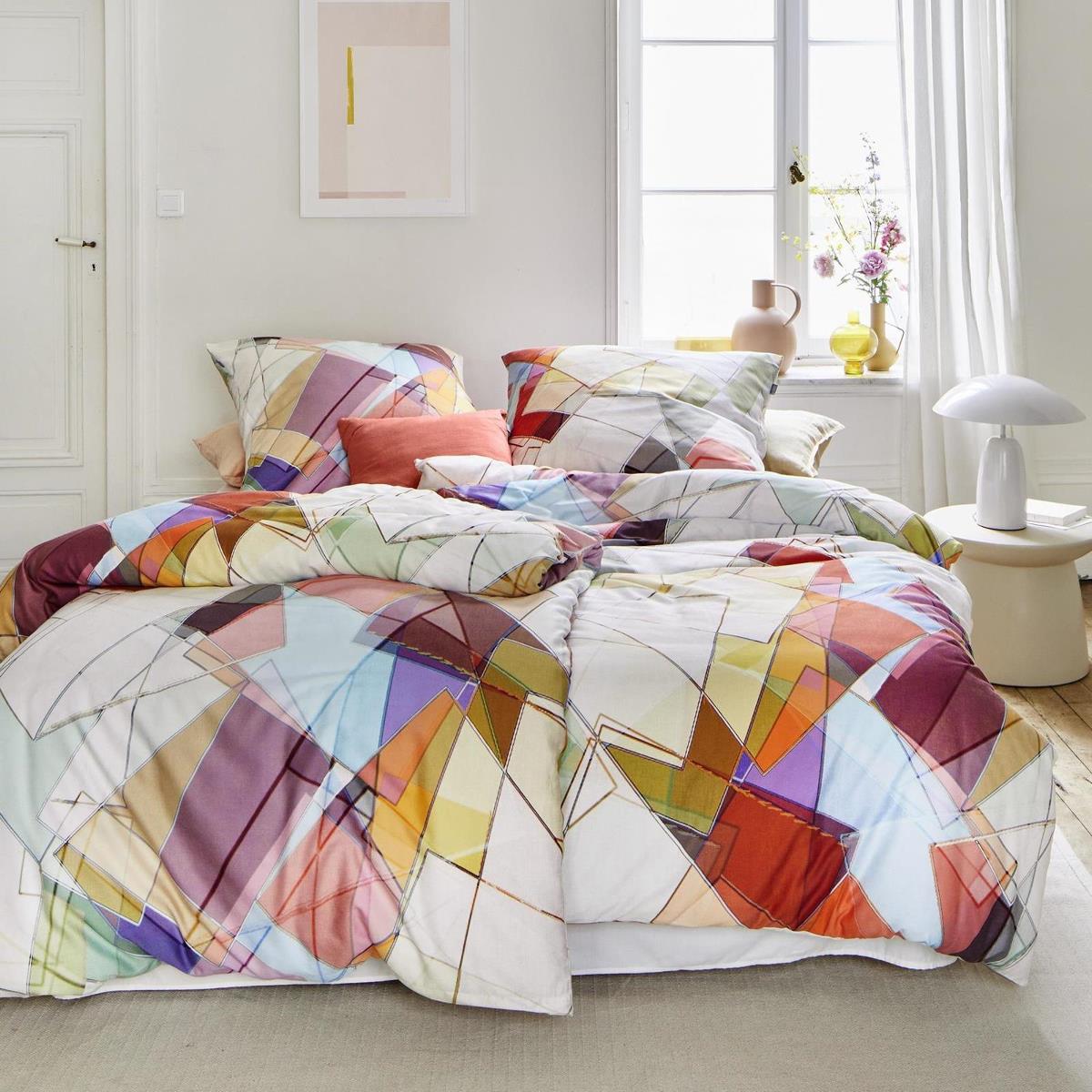 Irisette Mako Satin Bettwäsche Magic 8889-90 Muster Creme Bunt 135x200