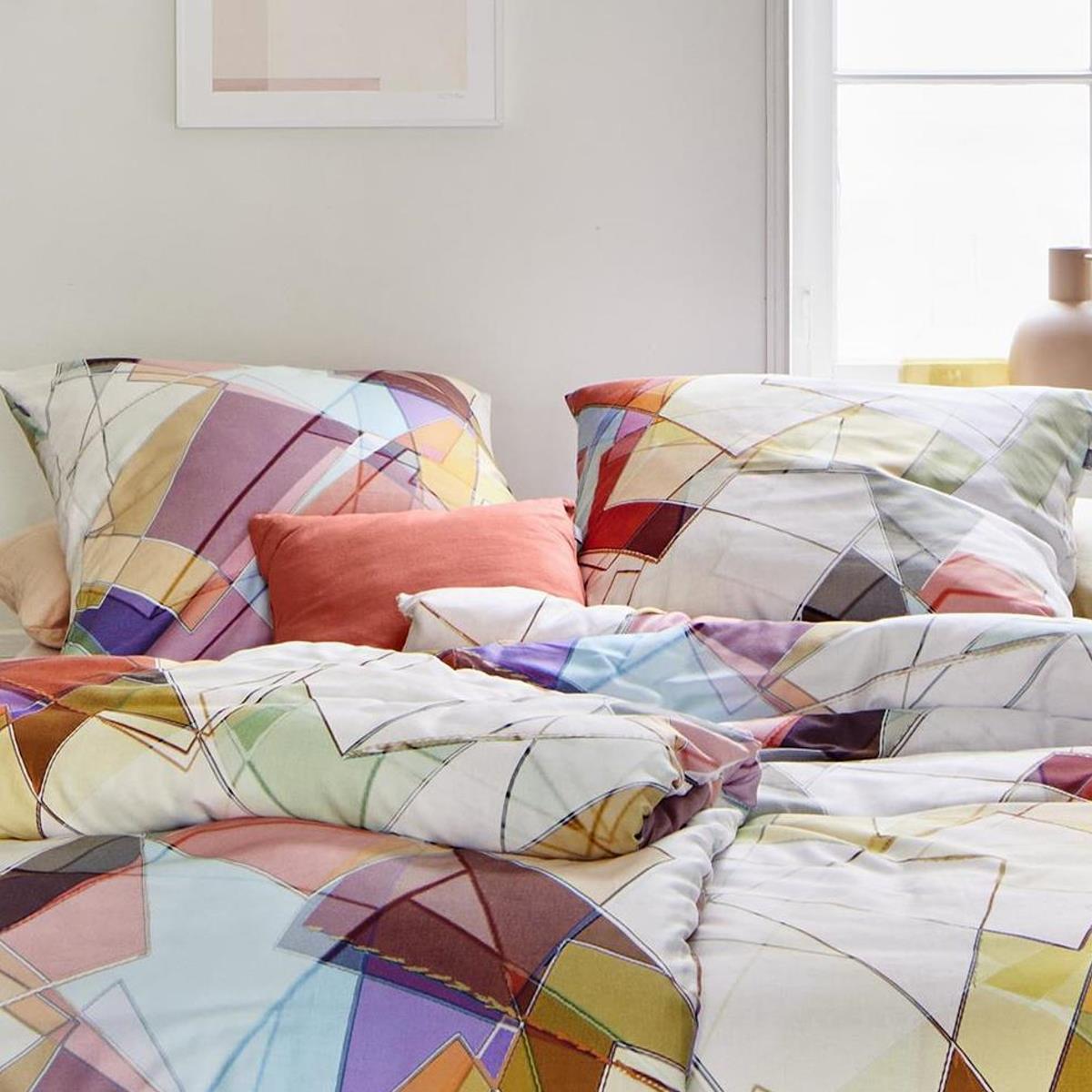 Irisette Mako Satin Bettwäsche Magic 8889-90 geometrisch bunt 135x200