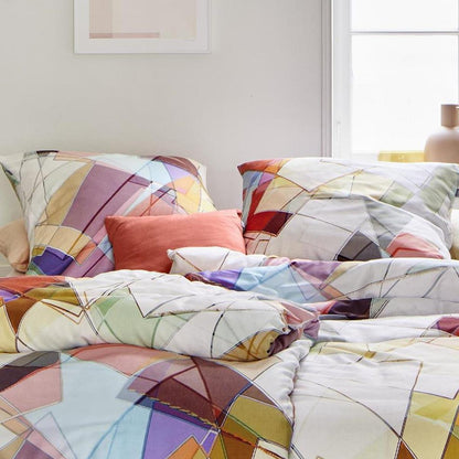 Irisette Mako Satin Bettwäsche Magic 8889-90 geometrisch bunt 135x200