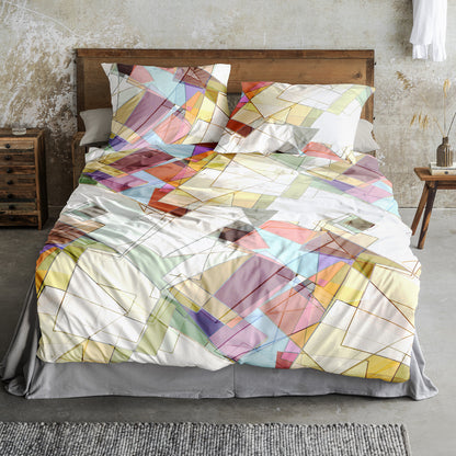 Irisette Mako Satin Bettwäsche Magic 8889-90 geometrisch bunt 135x200