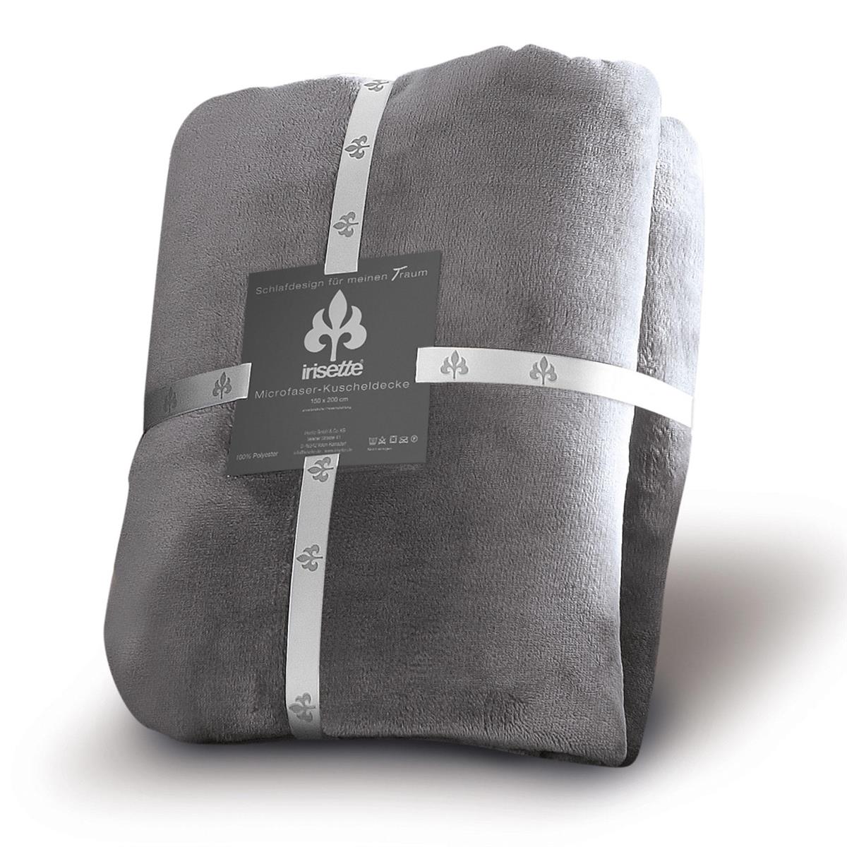 Irisette Wohndecke Flausch Kuscheldecke Relax 8900-12 Grau 150x200