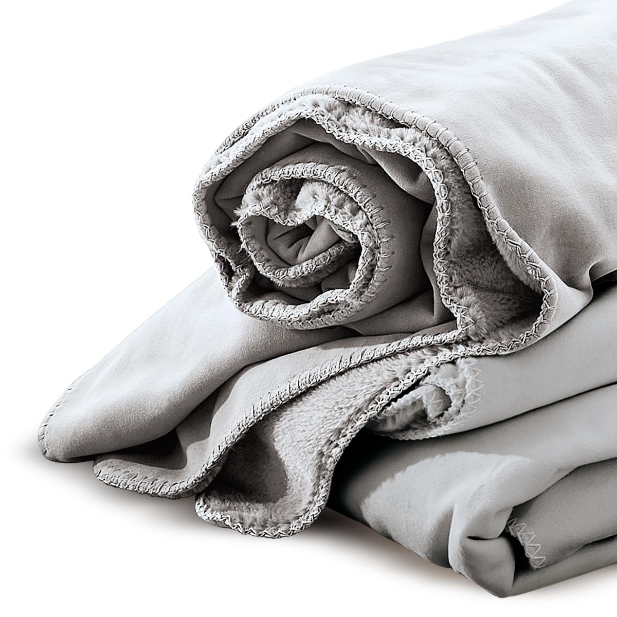 Irisette Wohndecke Fleece Kuscheldecke Cover 8952-11 silber 150x200