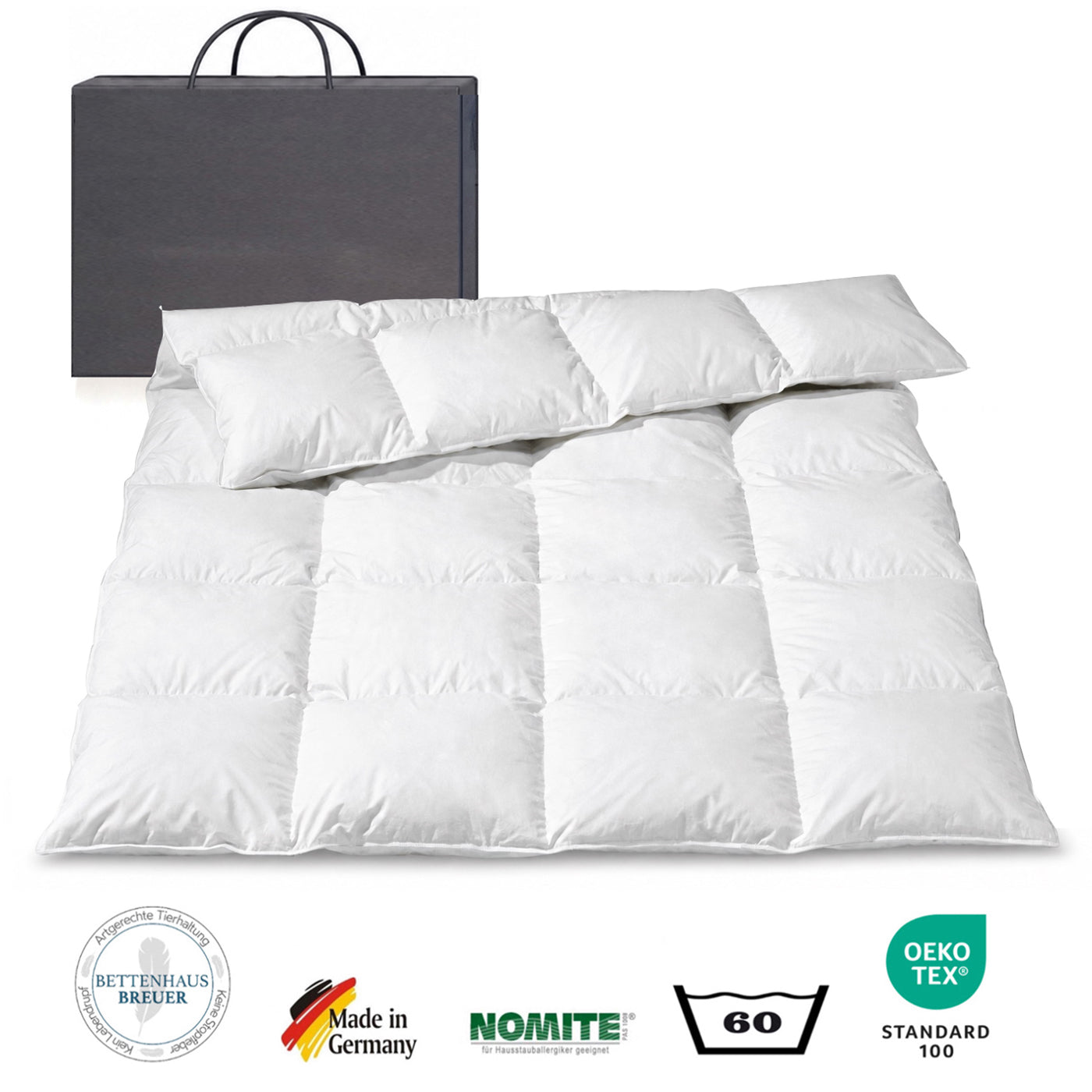 Daunendecke 135 x 200 cm warm sibirische Daunen