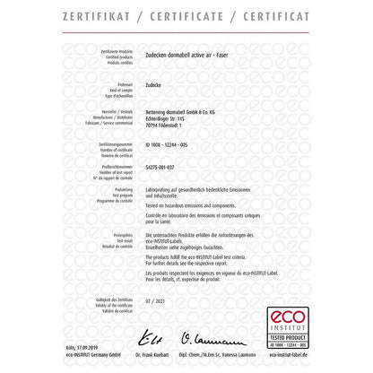 Dormabell Active Air Duett Bettdecke Eco Institut geprüft 135x200