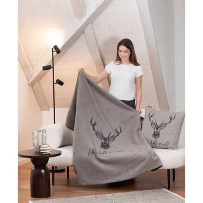 Fussenegger Wohndecke Savona Alles halb so Wild filz 150x200