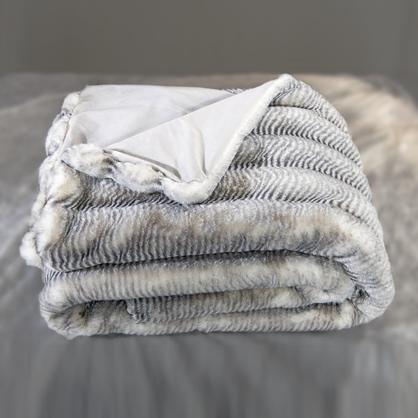 Felldecke Star Home Wohndecke Webpelz Alura silber grau 150x200