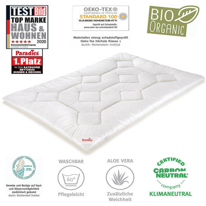 Paradies Anela Bio Organic winterwarm extra warme Bettdecke 135x200