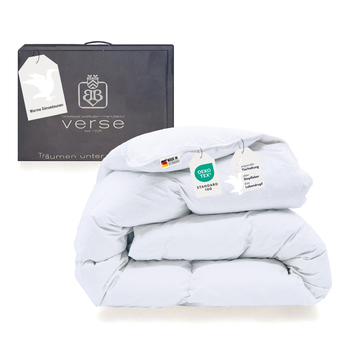 Gänsedaunen extra warme Ammerland Daunendecke Bettdecke 135x200 1080g