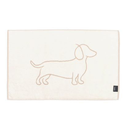 Cawö Badematte Duschvorleger We love Dogs 6248-33 Dackel Beige 50x80