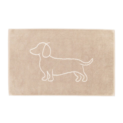 Cawö Badematte Duschvorleger We love Dogs 6248-33 Dackel Beige 50x80