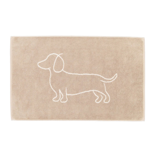 Cawö Badematte Duschvorleger We love Dogs 6248-33 Dackel Beige 50x80