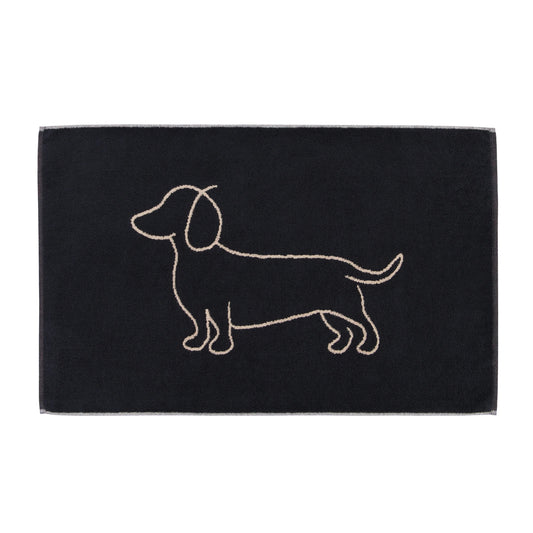 Cawö Badematte Duschvorleger We love Dogs 6248-93 Dackel schwarz 50x80