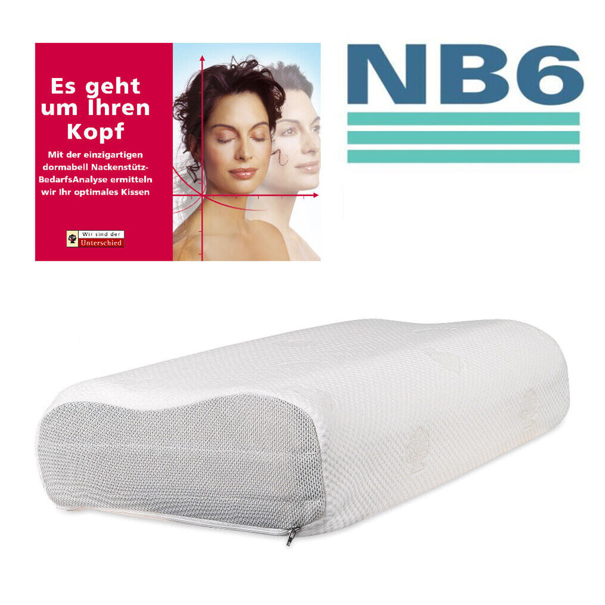 Orthopädisches Dormabell Cervical Nackenstützkissen NB6 Talalay Latex