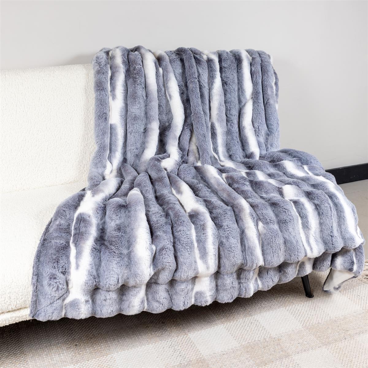 Felldecke Star Home Wohndecke Chinchilla Webpelz Fell 150x200