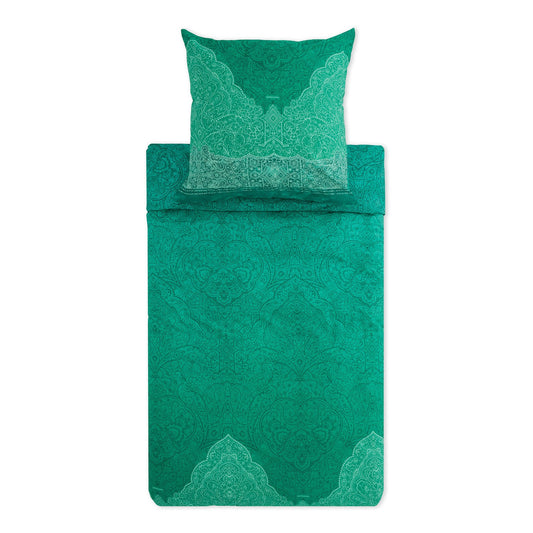 Bettwäsche Bassetti Mako Satin Dolceaqua V1 grün smaragd 135x200