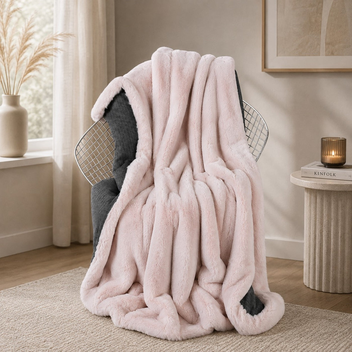 Felldecke Star Home Wohndecke Donna petal rosa Webpelz Fell 130x170