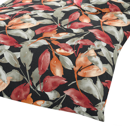 Warme Bettwäsche Bierbaum Nicki 3605-60 Blätter rot orange 155x220